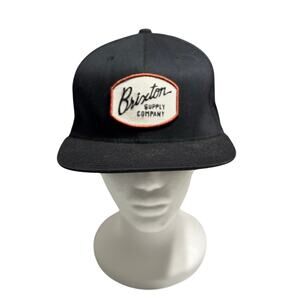 Brixton Supply Co Black Classic Logo Snapback Ballcap
